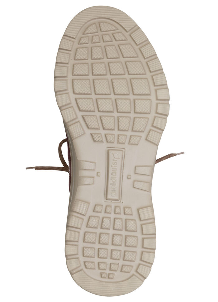 Waldläufer, comfortabele dames enkellaarsjes, breedte H, met uitneembaar voetbed TAUPE-VEELKLEURIG