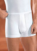 Mey Noblesse set van twee onderbroeken van fijne rib met opening, wit 