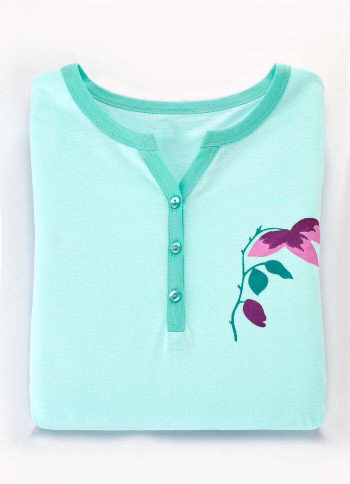 Twee-pack nachthemden, met brede bandjes en knoopsluiting 