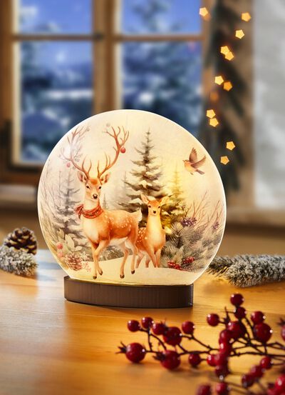 Lamp met hertenmotief 