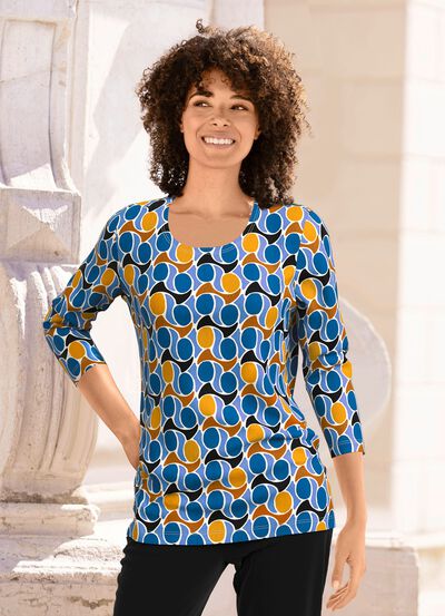 Shirt met 3/4-mouwen 