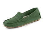 ELENA EDEN mocassinpantoffels gemaakt van soepel rundsuèdeleer GROEN