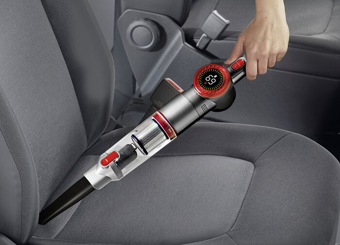 2-in-1 accu-hand- en vloerstofzuiger "MX14 max" met uitgebreide accessoires ZILVER-ROOD