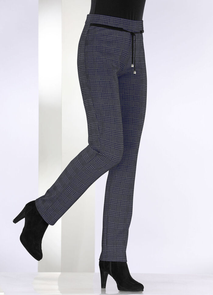Broek met het nieuwste Glencheck-design MARINE-GRAFIET