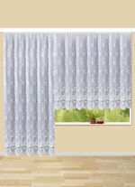 Jaloezie met Plauen borduursel en universeel raillint WEISS