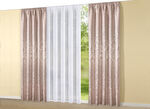 Decoratieve sjaal met omslag aan de zoom TAUPE