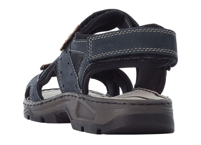 Rieker, klassieke heren trekkingsandalen, gemaakt van leer 