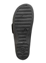 Slippers gemaakt van gewatteerd textielmateriaal ZWART