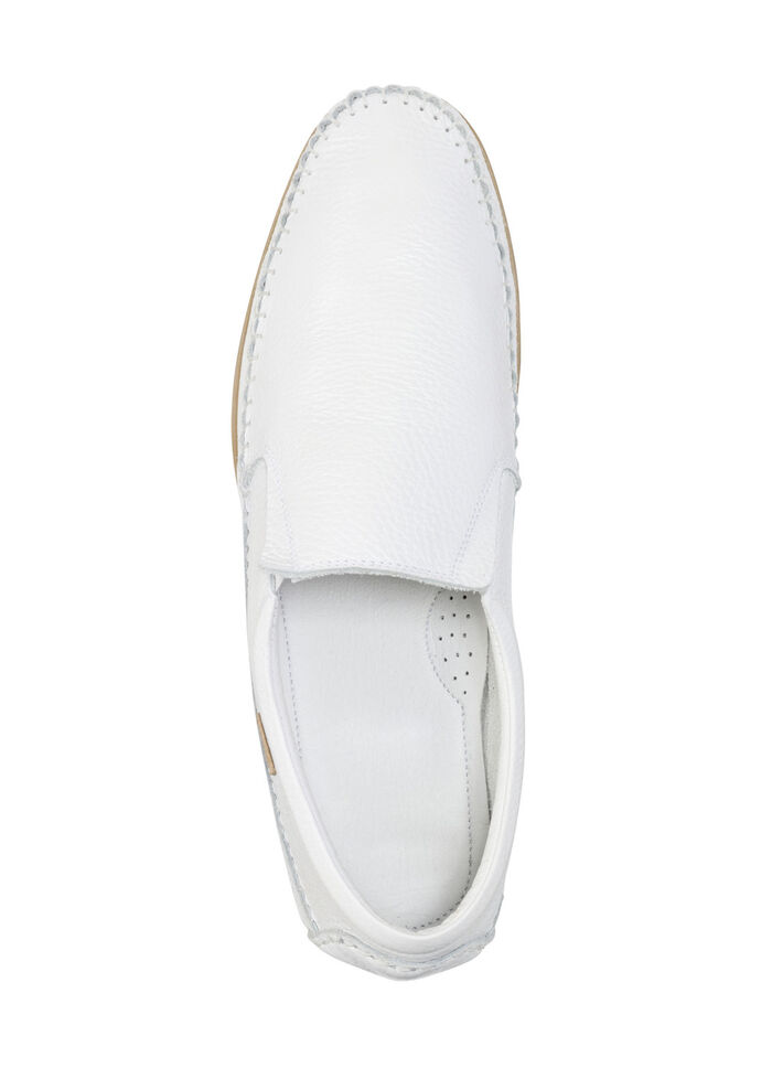 GINO GALANTE, lichte herenpantoffels, met elastische band WIT