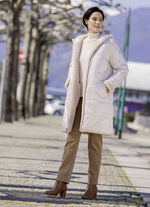 Omkeerbare korte jas in een oversized look 