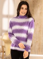 Trui met kleurverloop LILA-ECRU