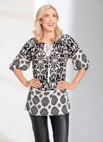 Tuniek met Carmen-halslijn 