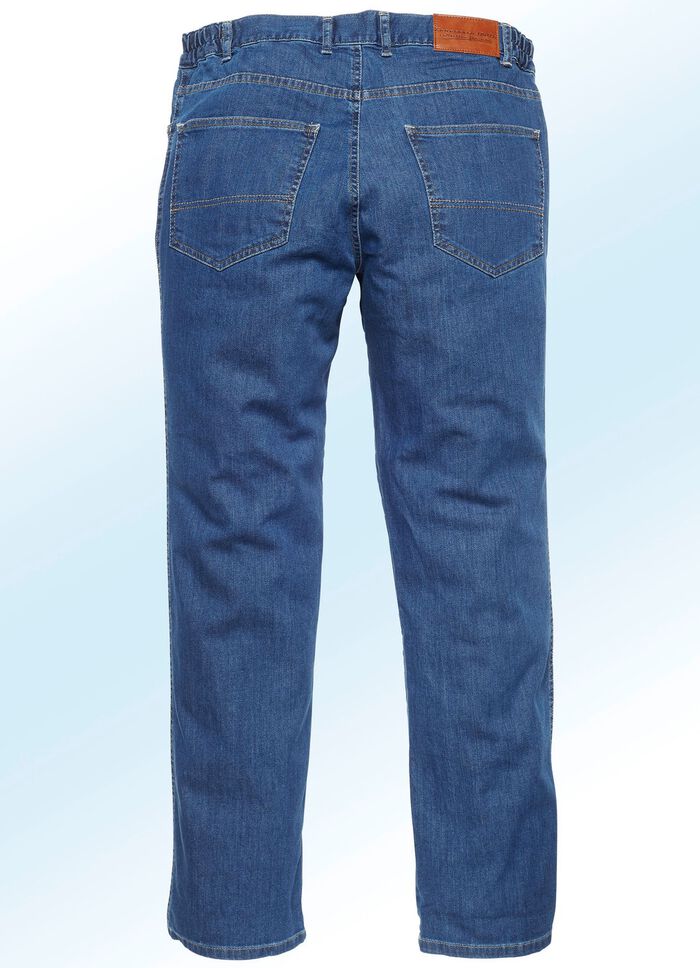 "Francesco Botti"-jeans met elastische inzetstukken in de tailleband in 3 kleuren 