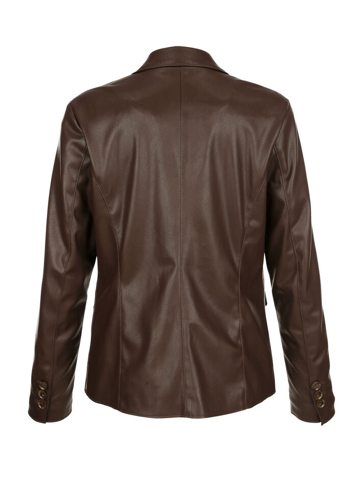 Blazer van imitatie nappaleer 