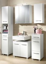 Badkamermeubelserie, kan ook hangend gemonteerd worden WIT