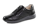 GINO GALANTE, klassieke herensneakers, met rits ZWART