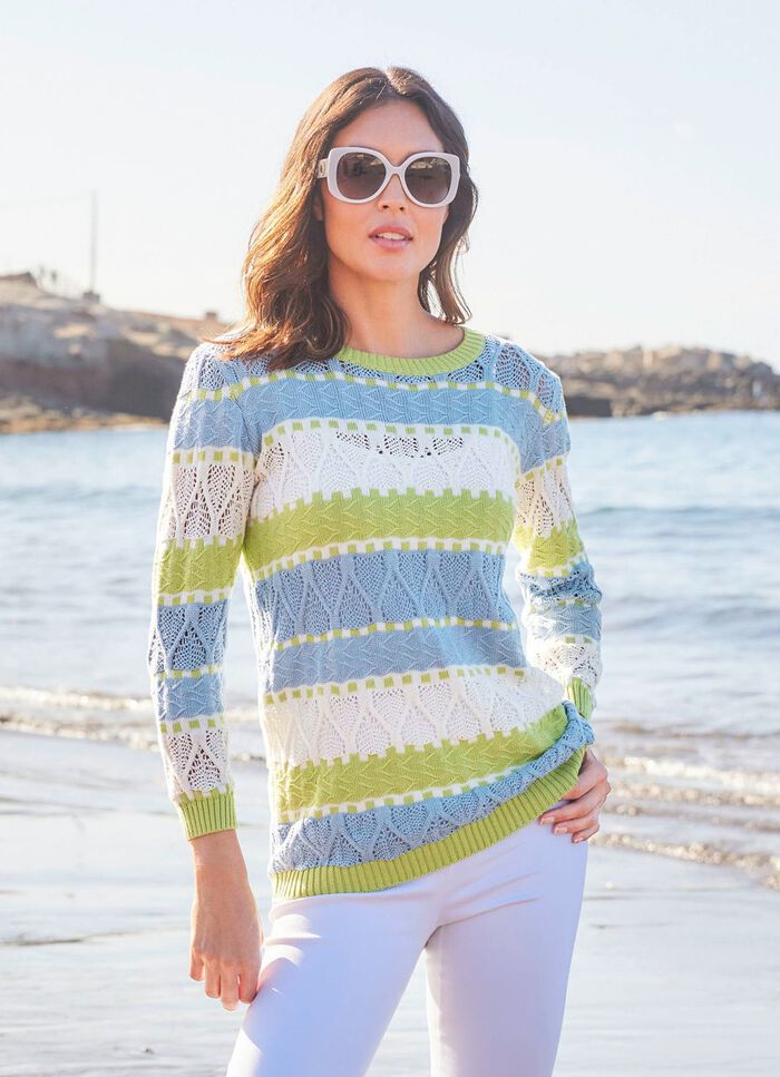 Trui met ajourstructuurmix 