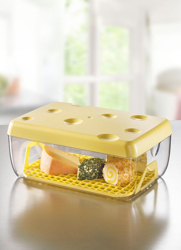 Kaasdoos met roosterbodem voor langere versheid 