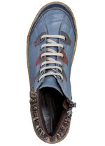 ELENA EDEN veterlaarsje met gekreukeld effect JEANS-MULTICOLOR