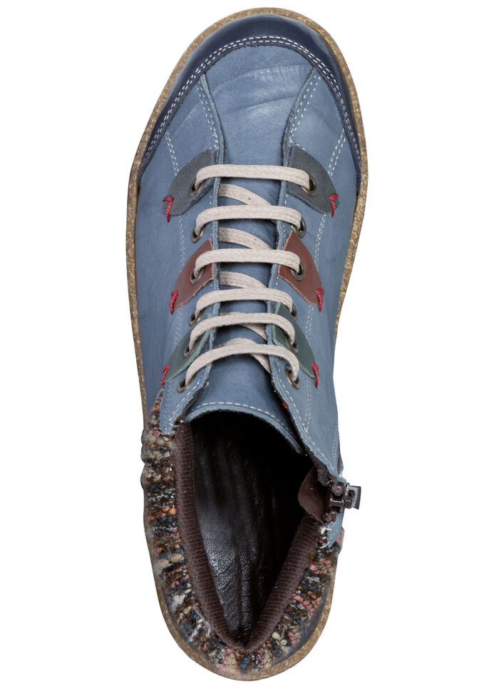 ELENA EDEN veterlaarsje met gekreukeld effect JEANS-MULTICOLOR