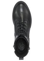 Enkellaarsjes met vetersluiting van Dragonfly ZWART