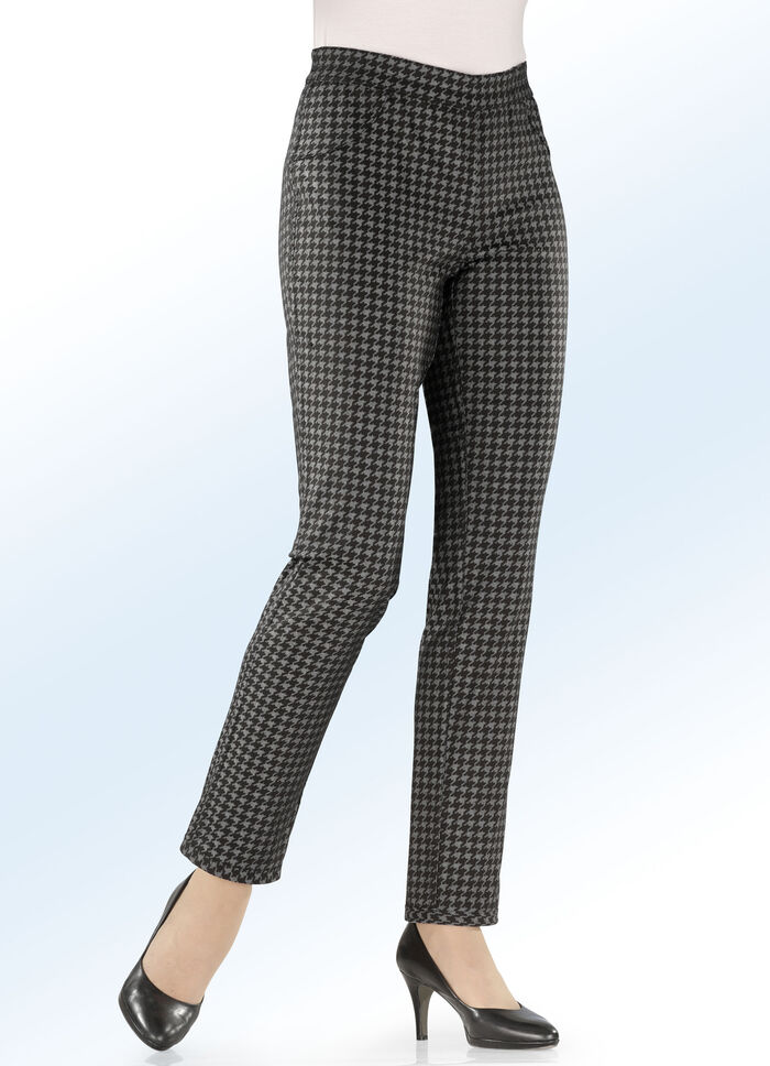 Trendy omkeerbare broek ZWART-GRIJS