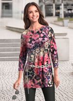 Gebreide tuniek met subtiele glitteraccenten 