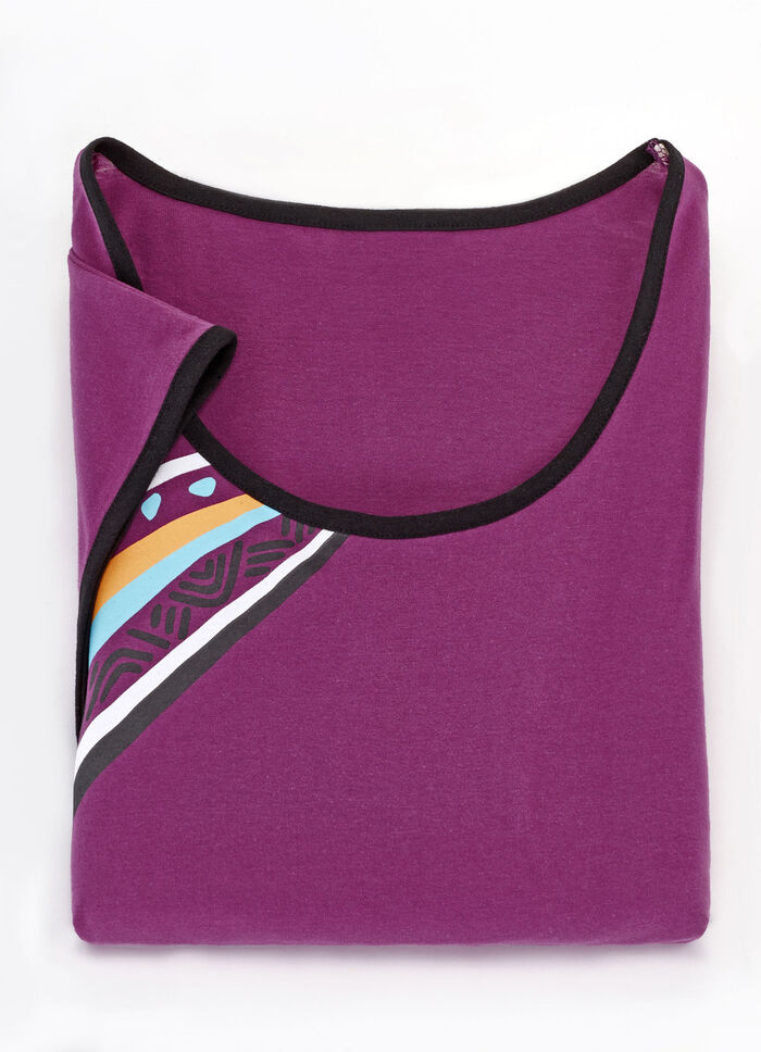 Set van twee nachthemden, korter gesneden, gemaakt van katoen 