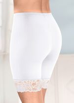 Tweepak lange broeken met kant aan de uiteinden van de pijpen 