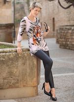 Shirt met geplaatst dierenmotief 