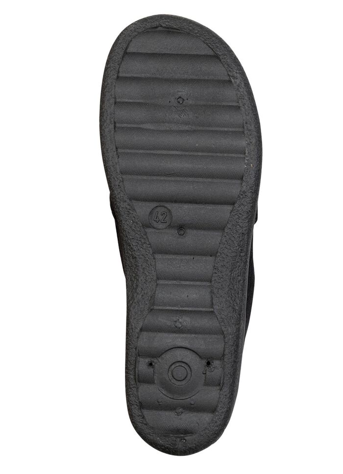 Klassieke herenpantoffels, met elastische band ZWART