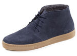 GINO GALANTE, gevoerde herenlaarzen, winterschoenen, met wol MARINE