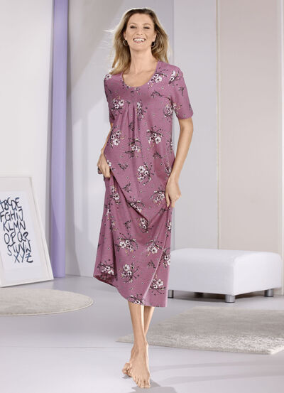 Nachthemd, enkellang met korte mouwen  Nachthemd, enkellang met korte mouwen