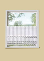 Kort gordijn met vlinderkant en staafdoorvoer 