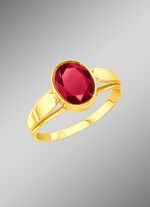 Chique damesring met echte granaat 