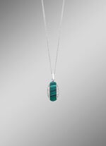 Hanger met zirkonia en malachiet 