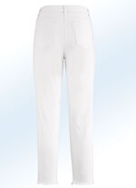 7/8-broek met interessante franjes aan de randen ECRU
