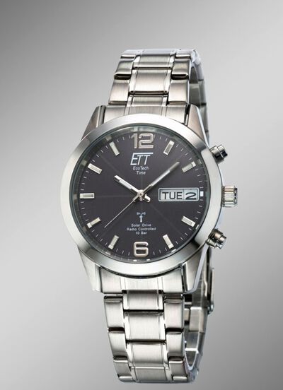 Radiogestuurd herenhorloge op zonne-energie 