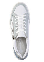 Remonte sneakers gemaakt van nappa- en suèdeleer met metallic afwerking BLAUW-WIT-ZILVER