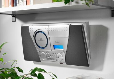 Design muzieksysteem met verlicht multifunctioneel display 