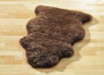 Vloerkleed gemaakt van echt Merino lamsleer BRUIN