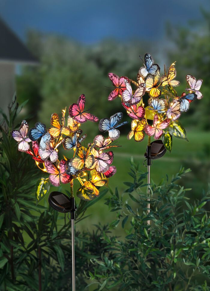 Zonne-energiepluggen "Vlinders", set van 2 