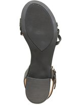 Caprice sandaal van gedeeltelijk gemetalliseerd nappaleer ZWART