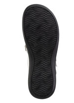 ELENA EDEN pantoffels van gedeeltelijk reli&euml;f nappaleer WIT-GRIJS