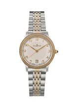 Dugena quartz dameshorloge met roestvrijstalen bandkast 