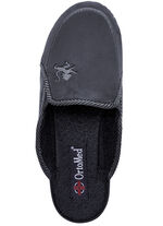 Tweepack klassieke herenpantoffels, breedte H, met elastische band BLAUW-ZWART