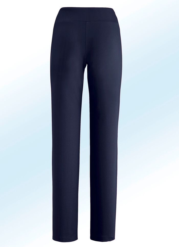 Jerseybroek met hogere, elastische tailleband 