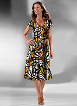 Jurk in geraffineerde Wickel-look 