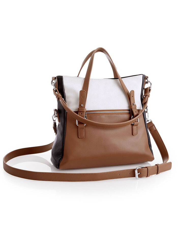 Collezione Alessandro tas met zebra-design ZWART-ECRU