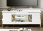 Meubelserie met LED-verlichting WIT-GOUD
